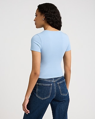 Body Contour Stretch Cotton Crew Neck Baby Tee
