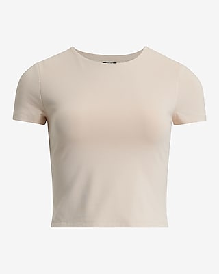 Body Contour Stretch Cotton Crew Neck Baby Tee