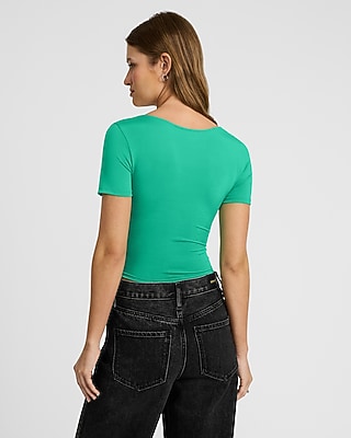 Body Contour Compression Scoop Neck Baby Tee - image 3