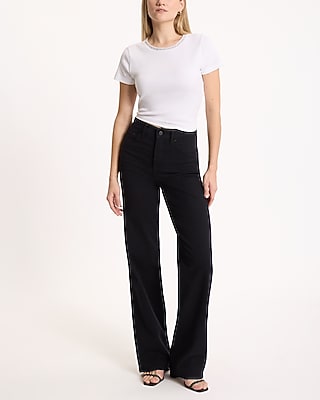EX SS FITTED RIB CREW CROP TEE EMB 8612544:TRUE WHITE:S