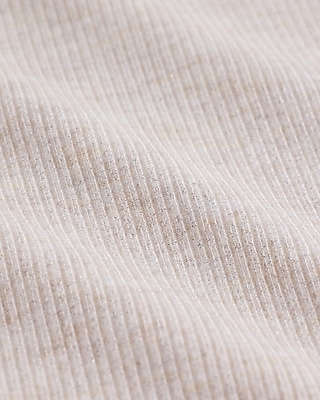 Shine Ribbed Elbow Sleeve Henley Tee