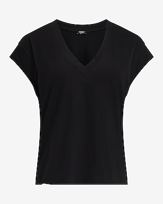 Skimming V-Neck Short Sleeve Tee