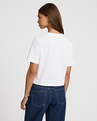 Crew Neck Short Sleeve Boyfriend Tee