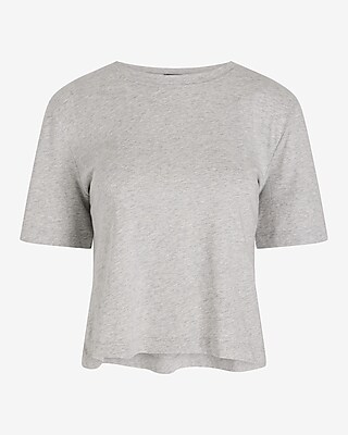 Crew Neck Short Sleeve Cropped Boyfriend Tee