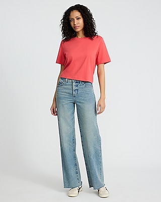 Crew Neck Short Sleeve Boyfriend Tee