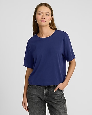 Crew Neck Short Sleeve Boyfriend Tee
