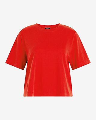 Crew Neck Short Sleeve Cropped Boyfriend Tee