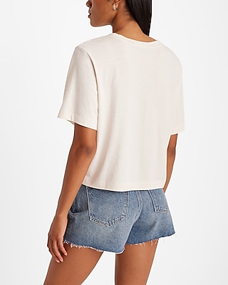 Crew Neck Short Sleeve Boyfriend Tee