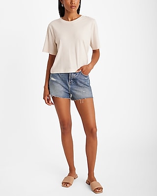 Crew Neck Short Sleeve Boyfriend Tee