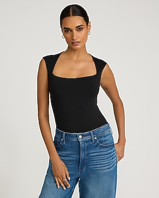 Body Contour Compression Neck Ruched Tank | Express