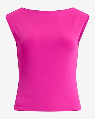 Body Contour High Compression Boat Neck Open Back Tee - image 5