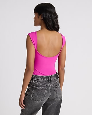 Body Contour High Compression Boat Neck Open Back Tee - image 2