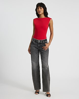 Body Contour High Compression Boat Neck Open Back Tee