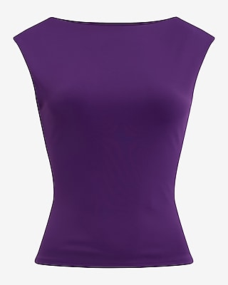 Body Contour High Compression Boat Neck Open Back Tee