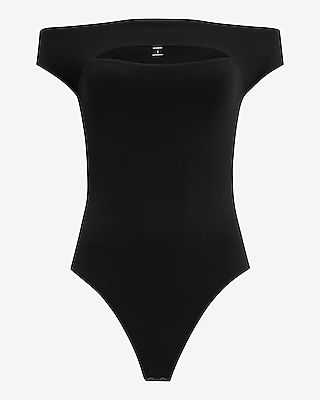 Body Contour High Compression Off The Shoulder Cutout Bodysuit