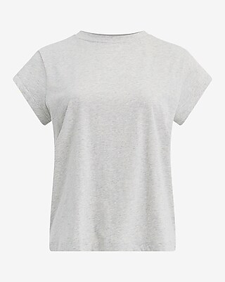 Cotton Classic Crew Neck Cap Sleeve Tee - image 4