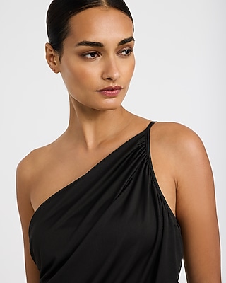 One Shoulder Draped High-Low Tank