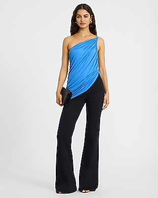 One Shoulder Draped High-Low Tank