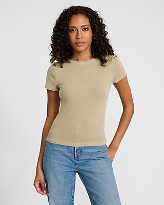 NIUBIA Women's Loose Fit Letter Print T-Shirt - Basic Short Sleeve Crew Neck Top With Pockets (Green)