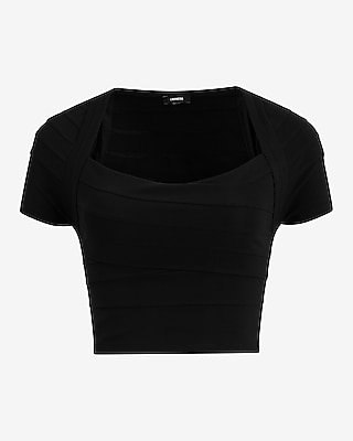 Body Contour Bandage Cap Sleeve Tee