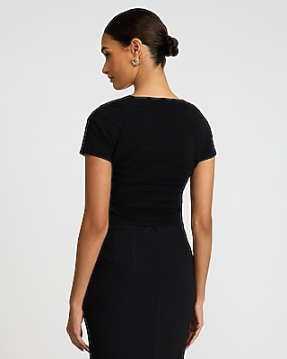 Body Contour Bandage Cap Sleeve Tee