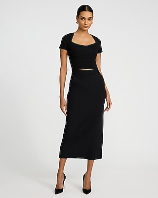 Body Contour Bandage Cap Sleeve Tee