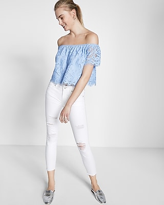 Lace Off The Shoulder Tee
