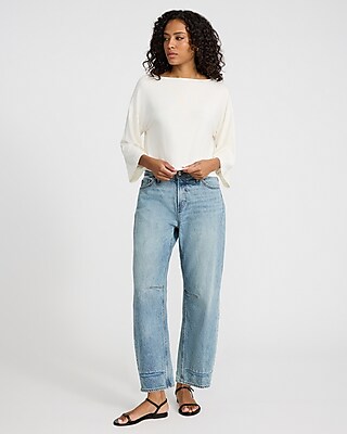 Supersoft Relaxed Boat Neck Dolman Sleeve Tee
