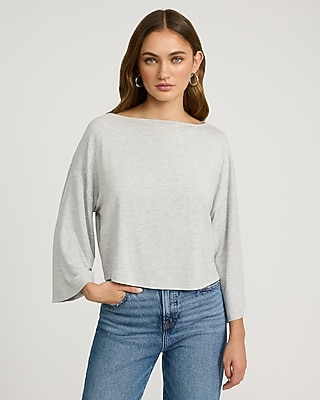 Supersoft Fitted Boat Neck Long Sleeve Tee | Express