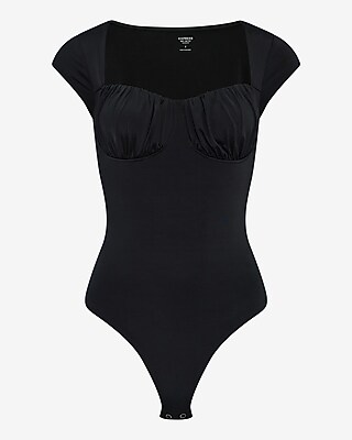 Body Contour Compression Sweetheart Ruched Bodysuit