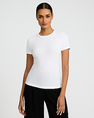 Ribbed Crew Neck Tee