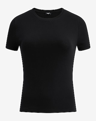Ribbed Crew Neck Tee