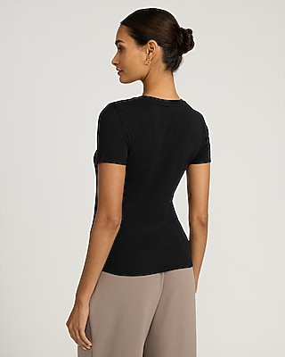 Ribbed Crew Neck Tee