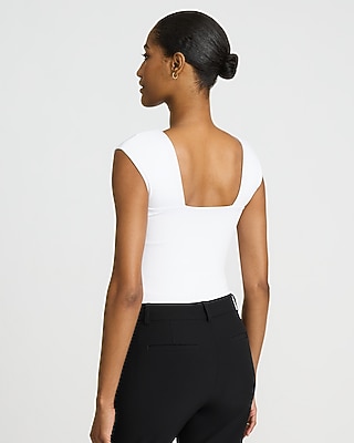 Body Contour High Compression Notch Cap Sleeve Bodysuit - image 2