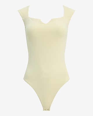 Body Contour High Compression Notch Cap Sleeve Bodysuit