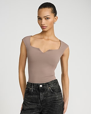 Body Contour High Compression Notch Cap Sleeve Bodysuit