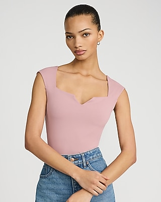 Body Contour High Compression Notch Cap Sleeve Bodysuit