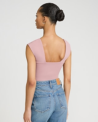 Body Contour High Compression Notch Cap Sleeve Bodysuit