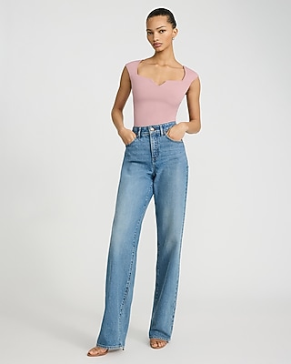 Body Contour High Compression Notch Cap Sleeve Bodysuit