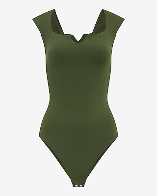 Body Contour High Compression Notch Cap Sleeve Bodysuit