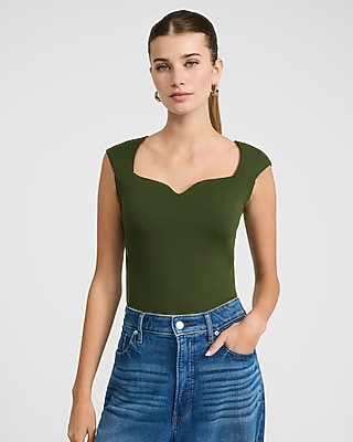 Body Contour High Compression Notch Cap Sleeve Bodysuit