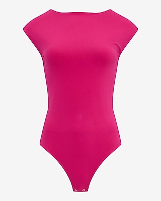 Body Contour Stretch Cotton Open Back Bodysuit