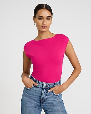 Body Contour Stretch Cotton Open Back Bodysuit
