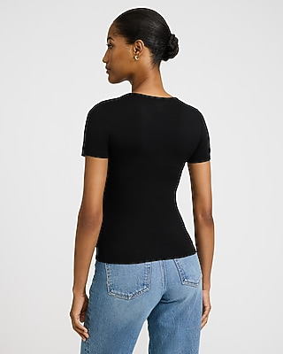 High V-Neck Short Sleeve Tee