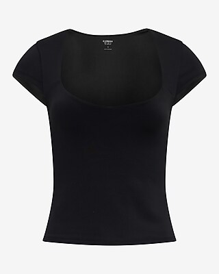 Body Contour High Compression Scoop Neck Cap Sleeve Tee - image 4