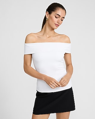 Body Contour High Compression Off The Shoulder Tee - image 5