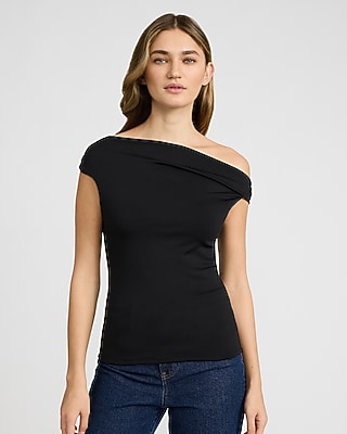 Body Contour High Compression Off The Shoulder Tee