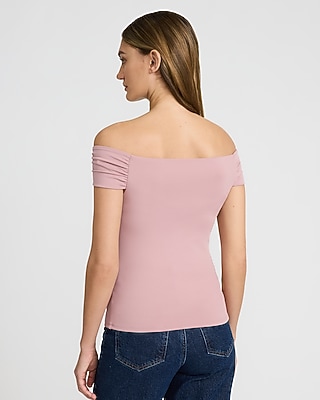 Body Contour High Compression Off The Shoulder Tee