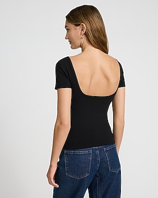 Best-Loved Bra-Free Boat Neck Scoop Back Tee