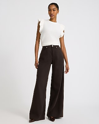 Crew Neck Ruffle Sleeve Tee - thumbnail 4